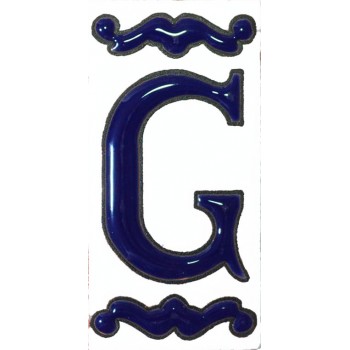 Litera G model albastru